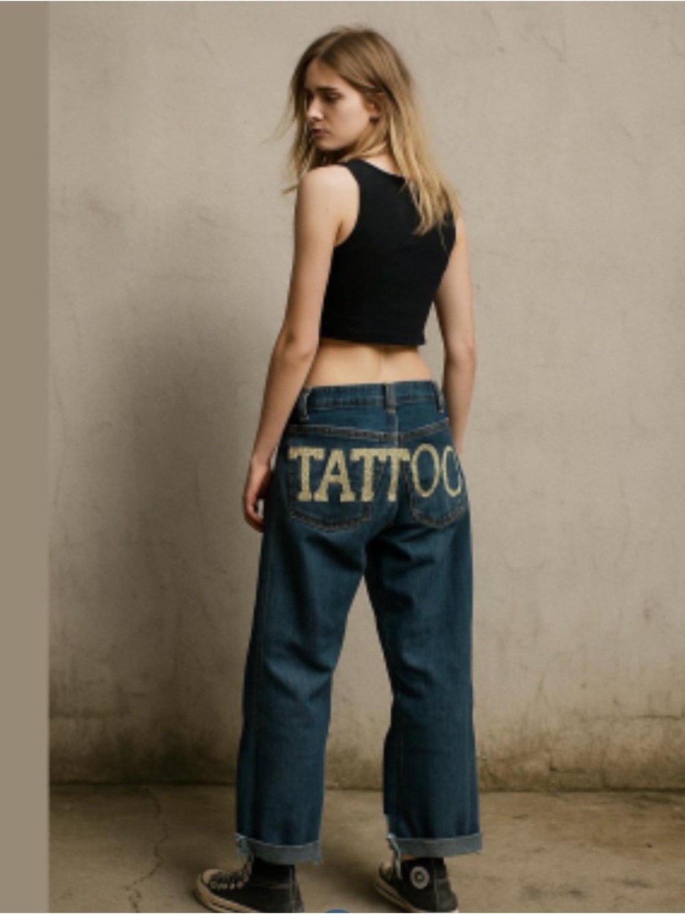 ULTRA RARE~ED HARDY~ TATTOO JEANS ~ SKINNY RAW HEM ~ MIXED MEDIA ~ DOVE~28 - Picture 2 of 16